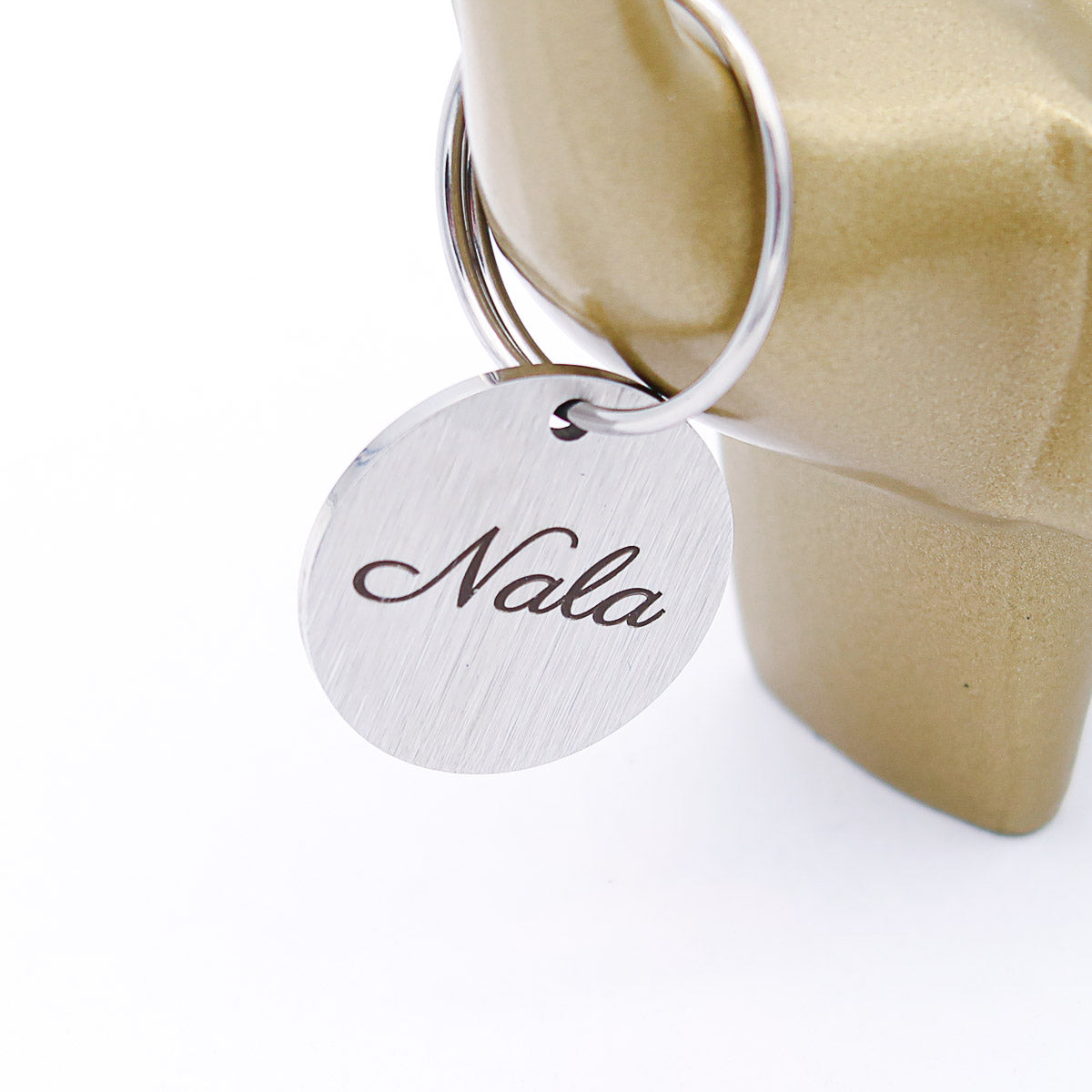 SOS dog tag with engraved QR code and name / phone / Tasso