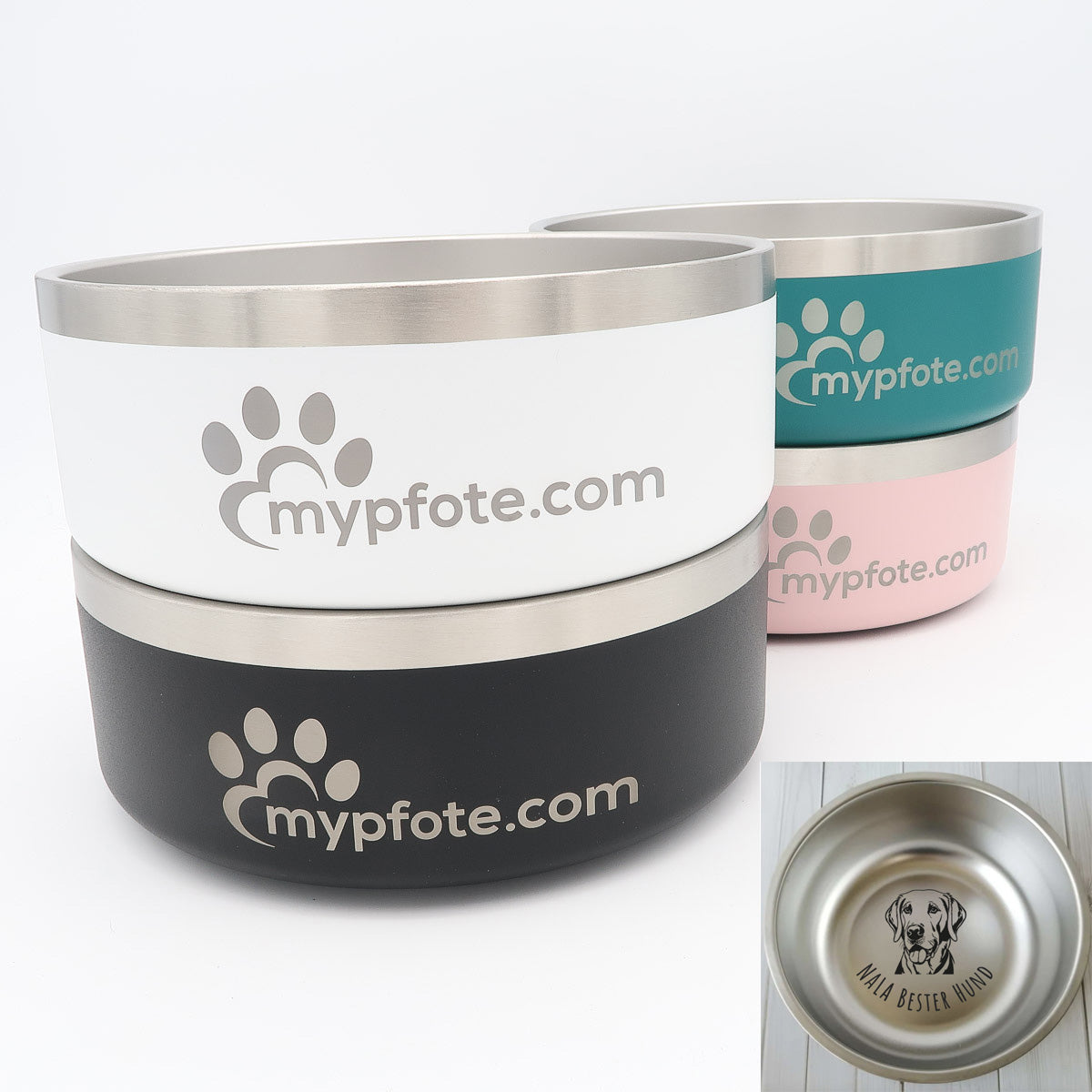 Dog bowl personalized with name