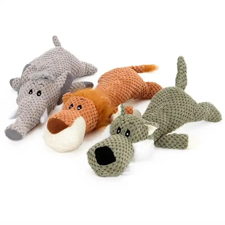 Cute dog toy cuddly toy, aportier toy with squeak function