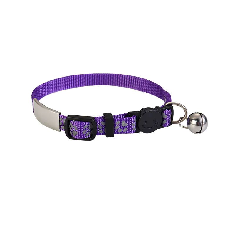 Cat collar engraved with name and telephone number