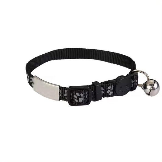 Cat collar engraved with name and telephone number
