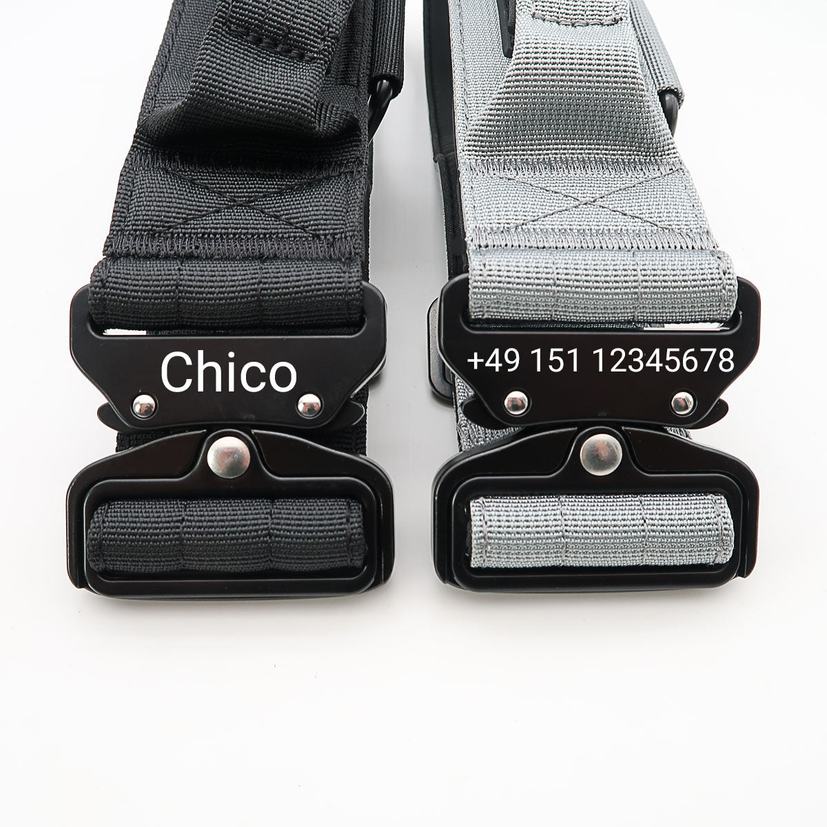 Tactical dog collar for large dogs engraved with name