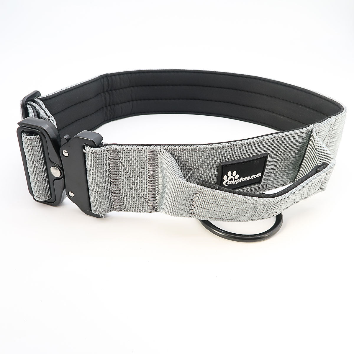 Tactical dog collar for large dogs engraved with name