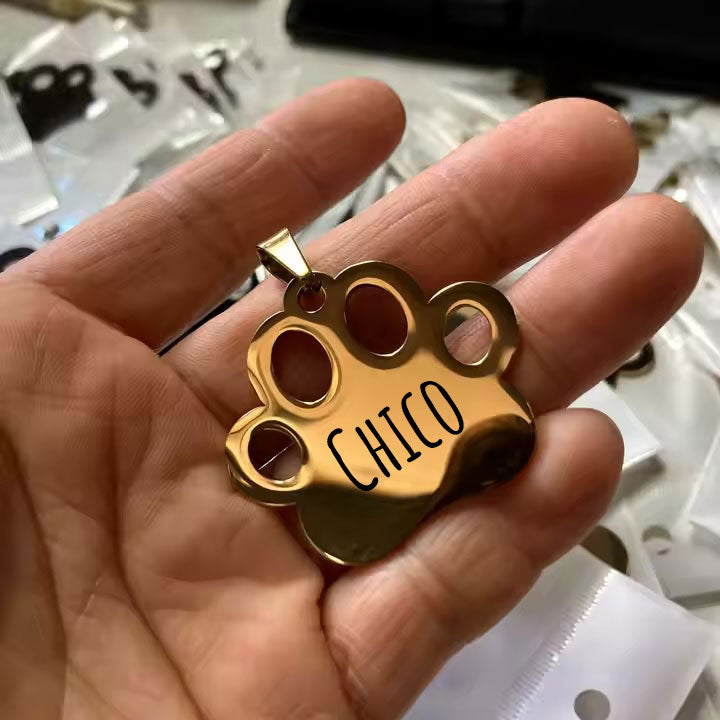 Dog tag paw