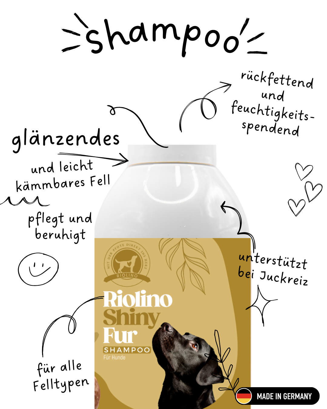 Riolino Shiny Fur Shampoo - Gentle care for a shiny coat