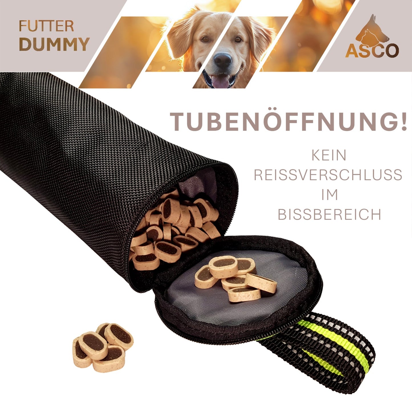 ASCO dog dummy - retrieving and snack dummy (21x7 cm)