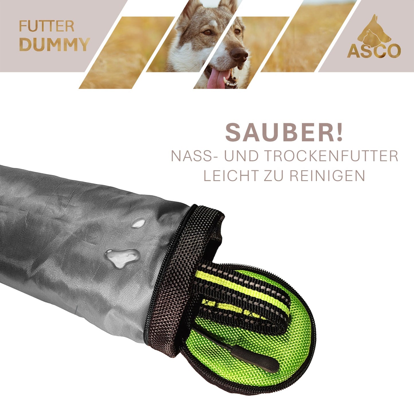 ASCO dog dummy - retrieving and snack dummy (21x7 cm)