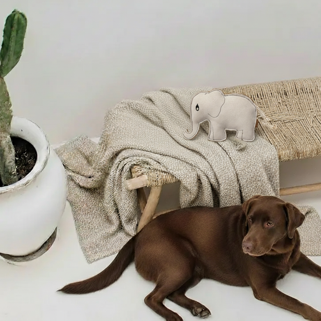 BUDDY. Dog toy made of leather "Elephant"
