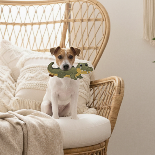 BUDDY. Dog toy made of leather "Crocodile"