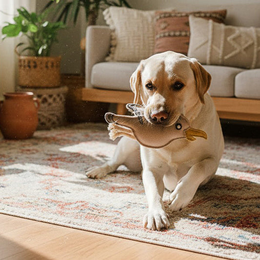 BUDDY. Dog toy made of leather "Seagull"