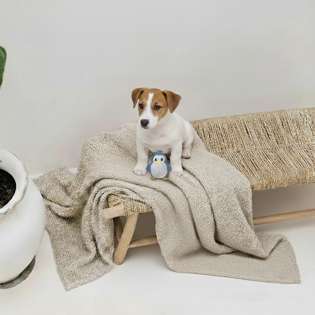 BUDDY. Dog toy made of leather "Little Penguin"
