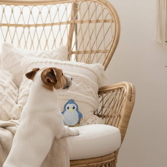 BUDDY. Dog toy made of leather "Little Penguin"