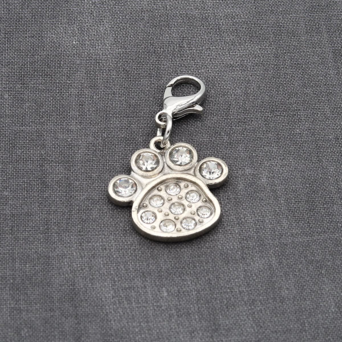 Cute pendant with dog motif and rhinestones