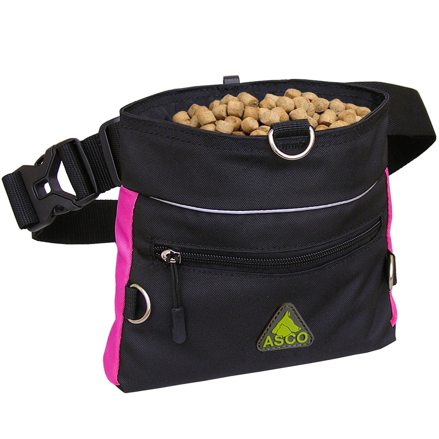 ASCO food bag with one-hand snap closure, treat bag 20x20 cm, QuickTouch treat bag