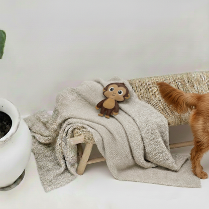 BUDDY. Dog toy made of leather "Monkey" 