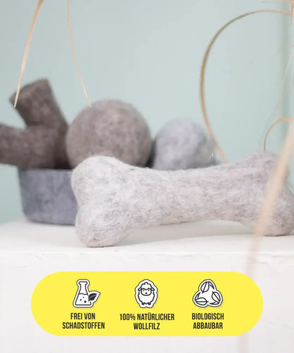 BUDDY. Dog toy made of wool felt "Bone" 