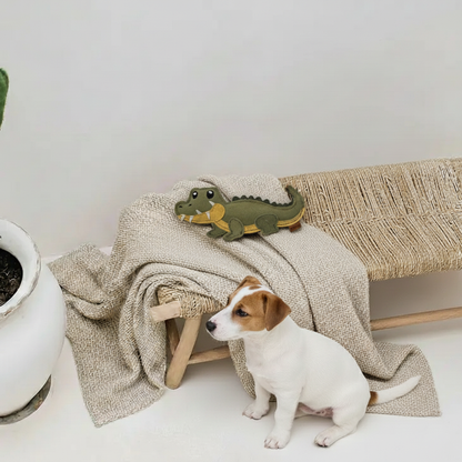 BUDDY. Dog toy made of leather "Crocodile" 