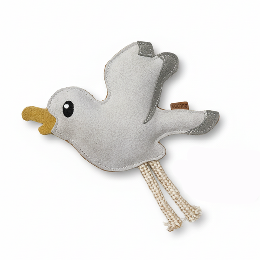 BUDDY. Dog toy made of leather "Seagull" 