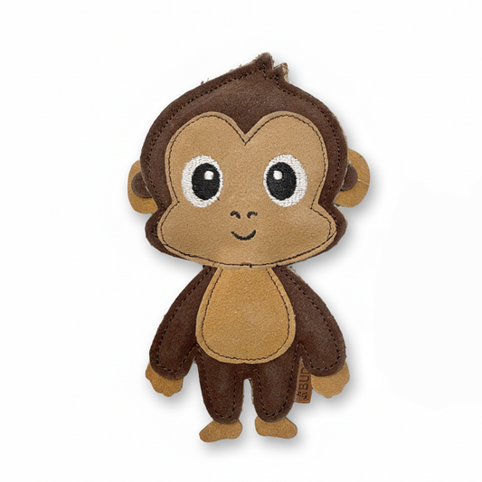 BUDDY. Dog toy made of leather "Monkey" 