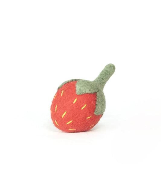 BUDDY. Dog toy made of wool felt "Strawberry" 