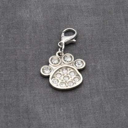 Cute pendant with dog motif and rhinestones